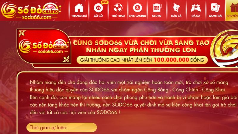 Tham gia vừa chơi vừa sáng tạo tại Sodo66